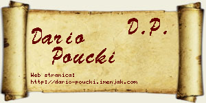 Dario Poučki vizit kartica